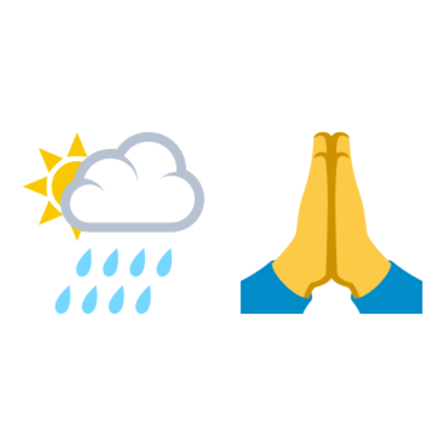 🌦🙏 Emoji Domain EmojiOne rendering